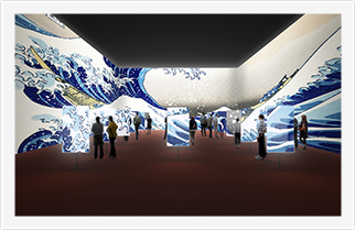 画像:アーカイブデータを活用した、イマーシブシアター展示プラン（イメージは構想段階のものです）