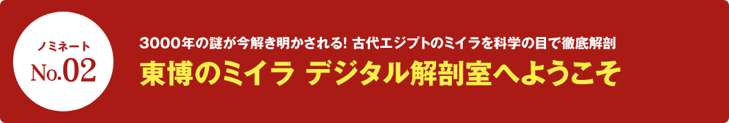 東博のミイラ デジタル解剖室へようこそ