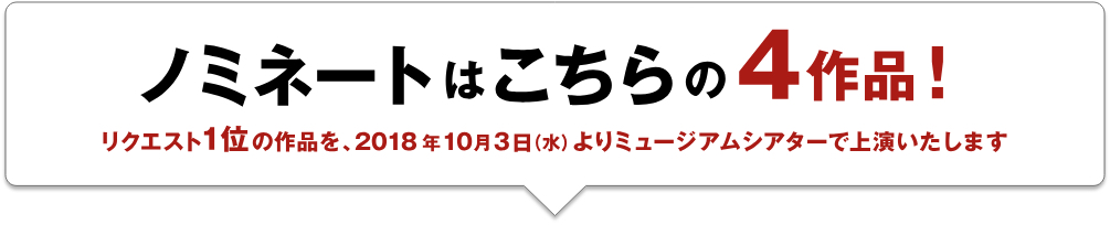 ノミネートはこちらの4作品